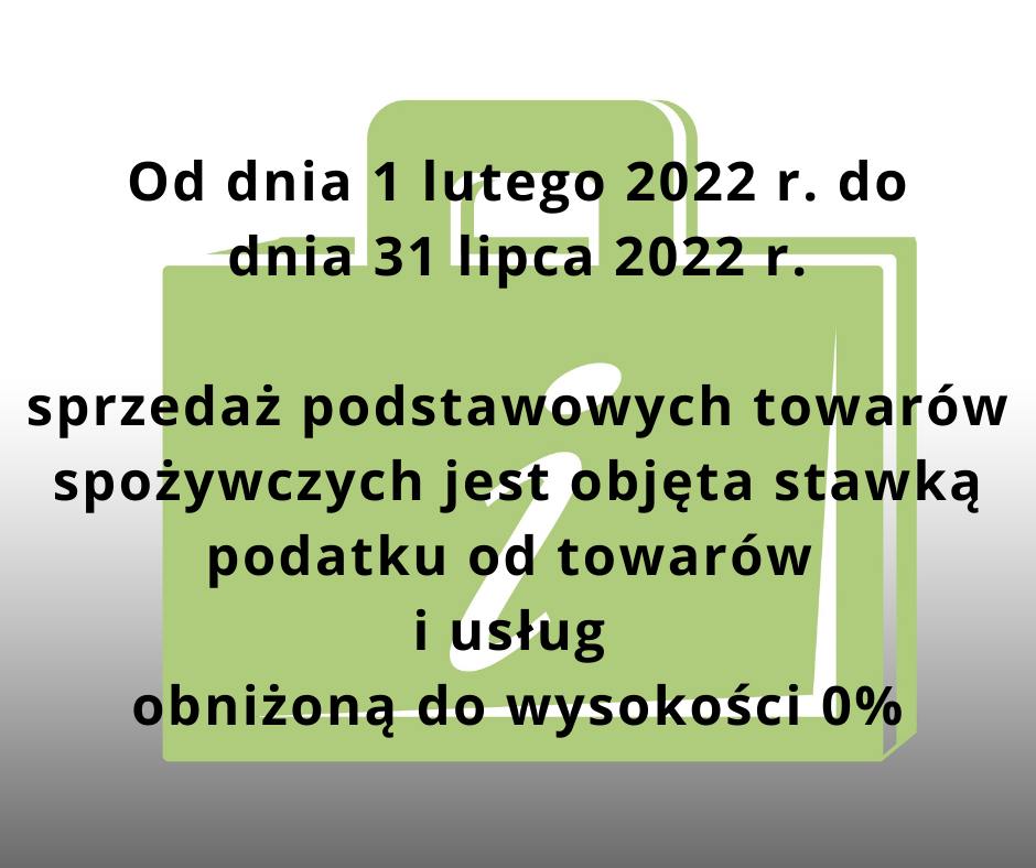 Wprowadzenie Od 1 Lutego 2022 R. 0% Stawki VAT Dla Produktów Objętych ...